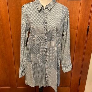 Rebecca Elliot Chambray Long Shirt Dress.